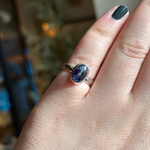 Ravenstone Crystals Blue Kyanite Ring "Liv" - Size 6