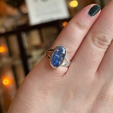 Ravenstone Crystals Blue Kyanite Ring "Michelle" - Size 7