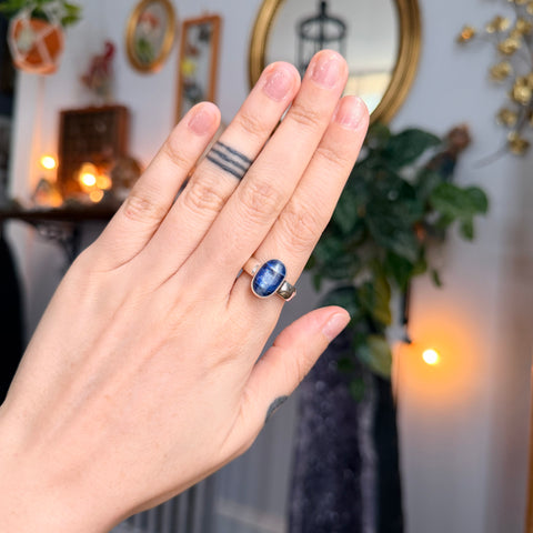 Ravenstone Crystals Blue Kyanite Ring "Odette" - Size 8.5