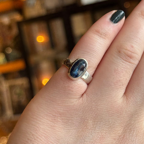 Ravenstone Crystals Blue Kyanite Ring "Sue" - Size 5.5