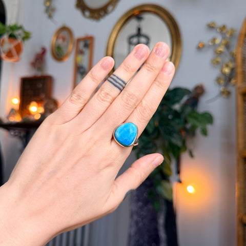 Ravenstone Crystals Blue Opal Ring "Carly" - Size 9