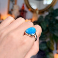 Ravenstone Crystals Blue Opal Ring "Carly" - Size 9