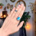 Ravenstone Crystals Blue Opal Ring "Lola" - Size 8
