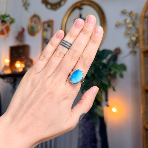 Ravenstone Crystals Blue Opal Ring "Lola" - Size 8