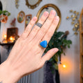 Ravenstone Crystals Blue Opal Ring "Patricia" - Size 9