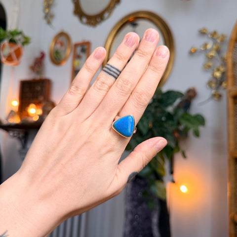 Ravenstone Crystals Blue Opal Ring "Patricia" - Size 9