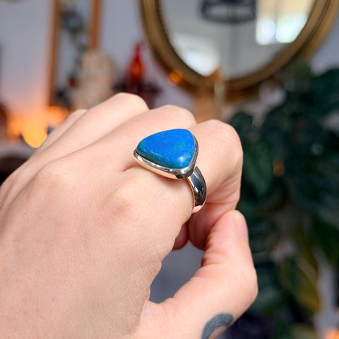 Ravenstone Crystals Blue Opal Ring "Patricia" - Size 9