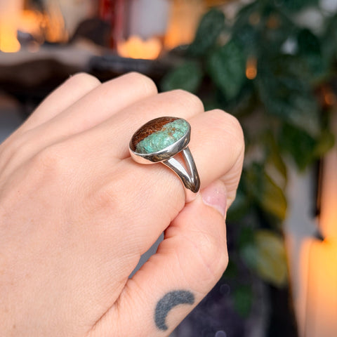 Ravenstone Crystals Chrysoprase Ring "Meghan" - Size 8