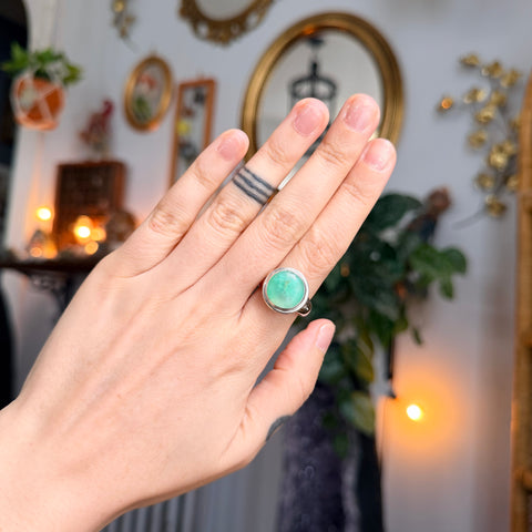 Ravenstone Crystals Chrysoprase Ring "Yolanda" - Size 9