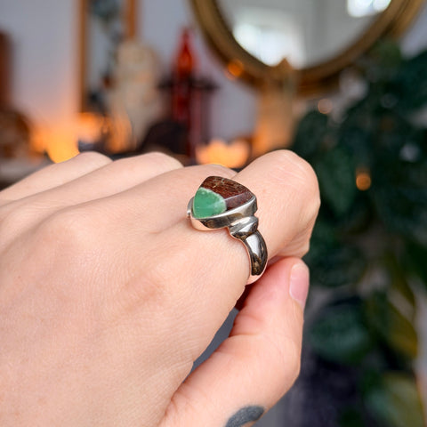 Ravenstone Crystals Chrysoprase Ring "Zoey" - Size 7.5