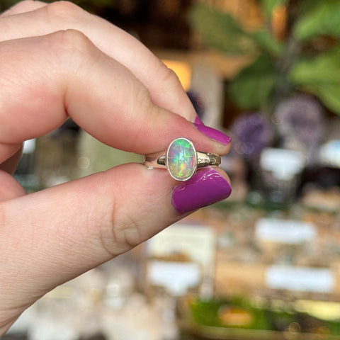 Ravenstone Crystals Ethiopian Opal Ring "Brandie" - Size 7