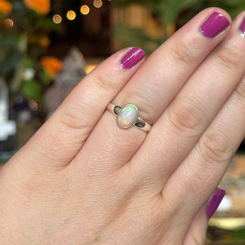 Ravenstone Crystals Ethiopian Opal Ring "Brenna" - Size 9