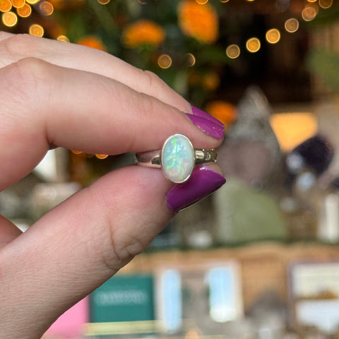 Ravenstone Crystals Ethiopian Opal Ring "Cooper" - Size 7