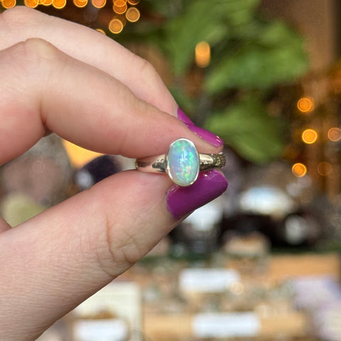 Ravenstone Crystals Ethiopian Opal Ring "Dallas" - Size 9