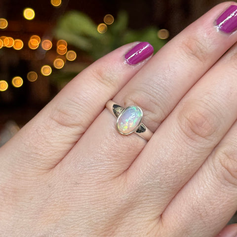Ravenstone Crystals Ethiopian Opal Ring "Dallas" - Size 9