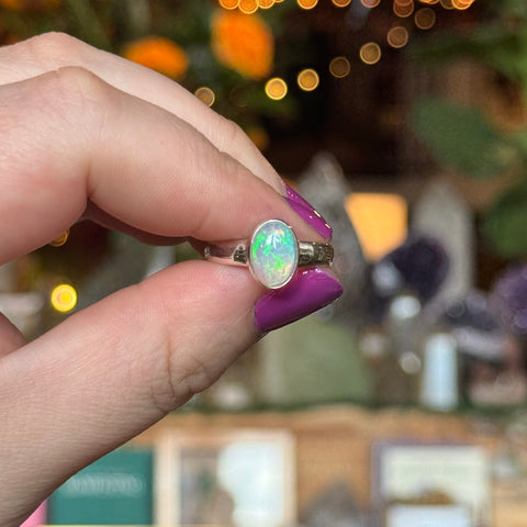 Ravenstone Crystals Ethiopian Opal Ring "Jared" - Size 8.5