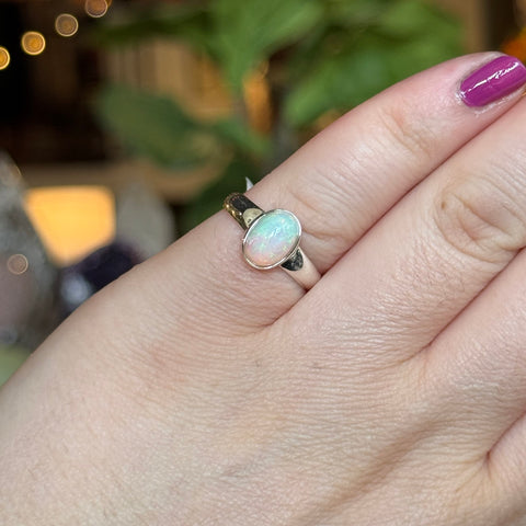 Ravenstone Crystals Ethiopian Opal Ring "Leo" - Size 7