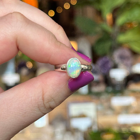 Ravenstone Crystals Ethiopian Opal Ring "Logan" - Size 9.5