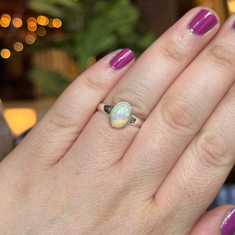 Ravenstone Crystals Ethiopian Opal Ring "Logan" - Size 9.5