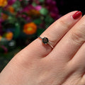 Ravenstone Crystals Faceted Moldavite Ring "Acacia" - Size 6