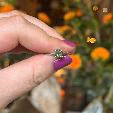 Ravenstone Crystals Faceted Moldavite Ring "Addison" - Size 6