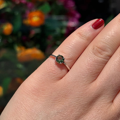 Ravenstone Crystals Faceted Moldavite Ring "Blair" - Size 7