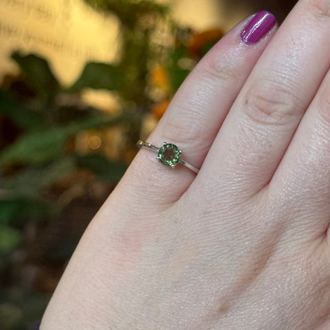 Ravenstone Crystals Faceted Moldavite Ring "Kendall" - Size 7.5