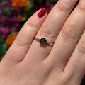 Ravenstone Crystals Faceted Moldavite Ring "Sarah" - Size 10
