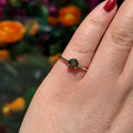 Ravenstone Crystals Faceted Moldavite Ring "Serena" - Size 7