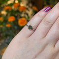 Ravenstone Crystals Faceted Moldavite Ring "Violet" - Size 6.5