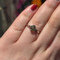 Ravenstone Crystals Faceted Square Moldavite Ring "Ophelia" - Size 10
