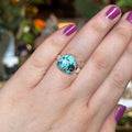 Ravenstone Crystals Faceted Turquoise Ring "Alejandra" - Size 9