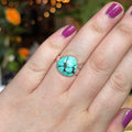 Ravenstone Crystals Faceted Turquoise Ring "Haley" - Size 9