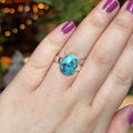 Ravenstone Crystals Faceted Turquoise Ring "Hope" - Size 9.5