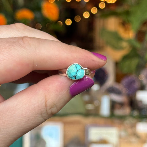 Ravenstone Crystals Faceted Turquoise Ring "Mariah" - Size 5