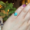 Ravenstone Crystals Faceted Turquoise Ring "Miranda" - Size 6