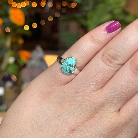 Ravenstone Crystals Faceted Turquoise Ring "Zoe" - Size 7