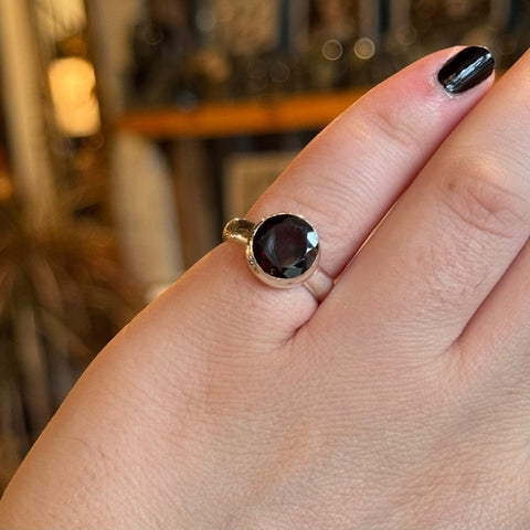 Ravenstone Crystals Garnet Ring "Chanel" - Size 5.5