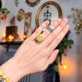 Ravenstone Crystals Green Opal Ring "Nina" - Size 5