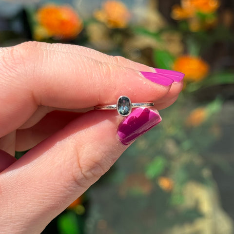 Ravenstone Crystals Green Tourmaline Ring "Diana" - Size 6