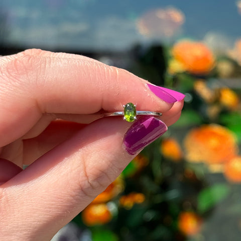 Ravenstone Crystals Green Tourmaline Ring "Lori" - Size 7