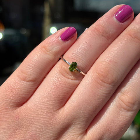 Ravenstone Crystals Green Tourmaline Ring "Lori" - Size 7