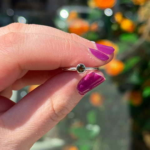 Ravenstone Crystals Green Tourmaline Ring "Trixie" - Size 5