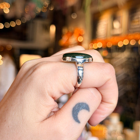Ravenstone Crystals Jade Ring "Katy" - Size 7.5