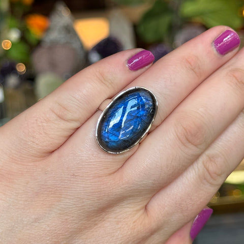 Ravenstone Crystals Labradorite Ring "Bridget" - Size 9