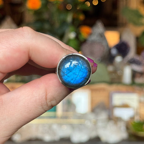Ravenstone Crystals Labradorite Ring "Dakota" - Size 9.5