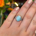 Ravenstone Crystals Larimar Ring "Valerie" - Size 9