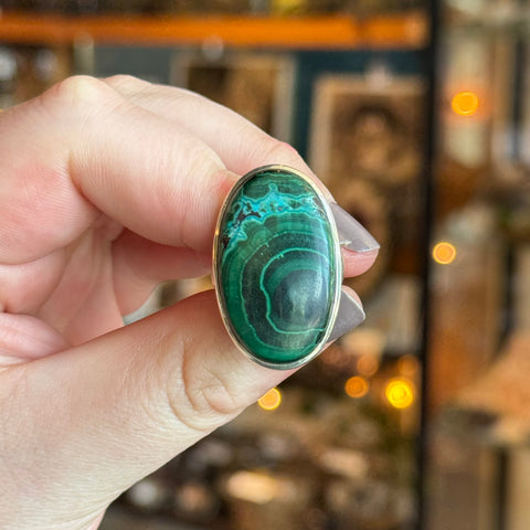 Ravenstone Crystals Malachite | Chrysocolla Ring "Paulette" - Size 7