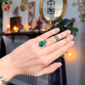 Ravenstone Crystals Malachite Ring "Bella" - Size 5.5