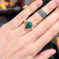 Ravenstone Crystals Malachite Ring "Isla" - Size 5.5